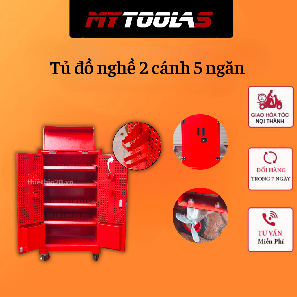 Tủ đồ nghề 2 cánh 5 ngăn mytools89