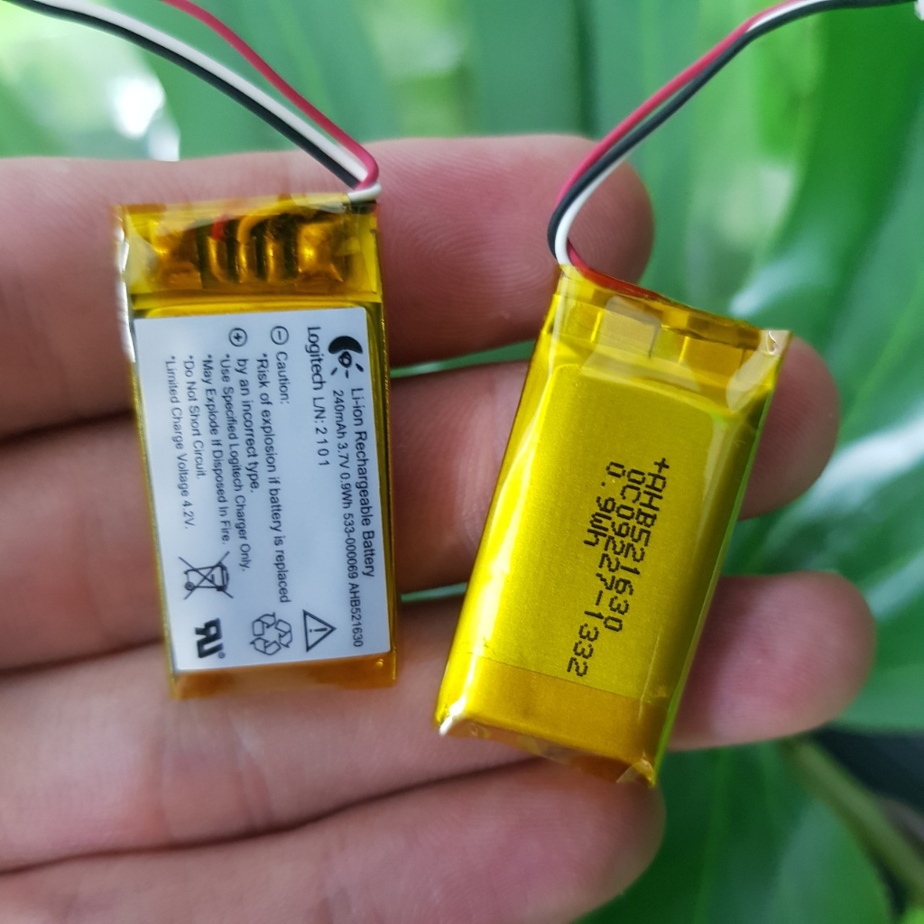 Pin 3.7V 240mAh 521630 kích thước 30x16x5.2MM chuyên cho tai nghe thiết bị cầm tay pin logitech Shophuyentrang