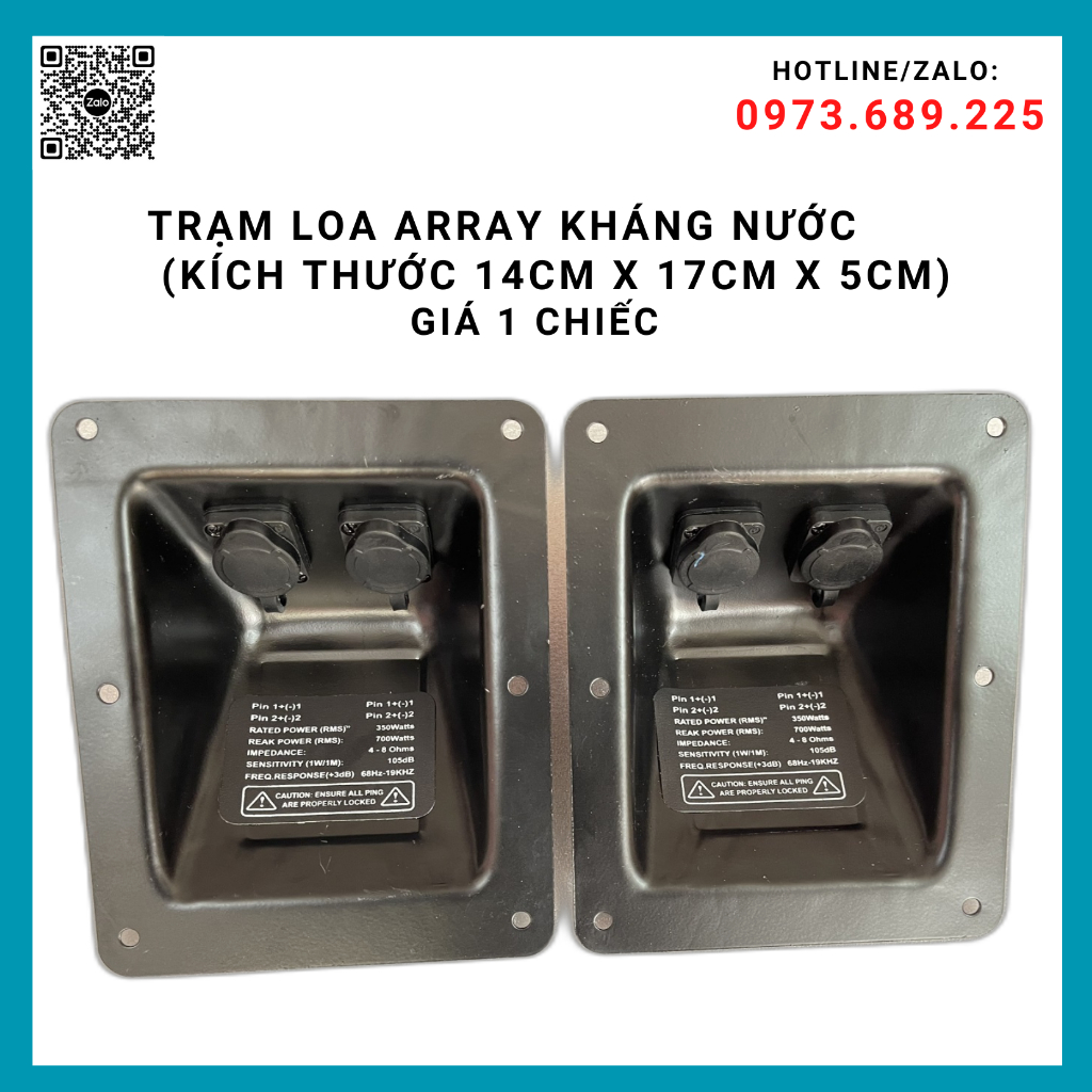 TRẠM LOA  ARRAY KHÁNG NƯỚC BẰNG SẮT - KÍCH THƯỚC RỘNG 14CM X CAO 17CM SÂU 5CM - GIÁ 1 CÁI