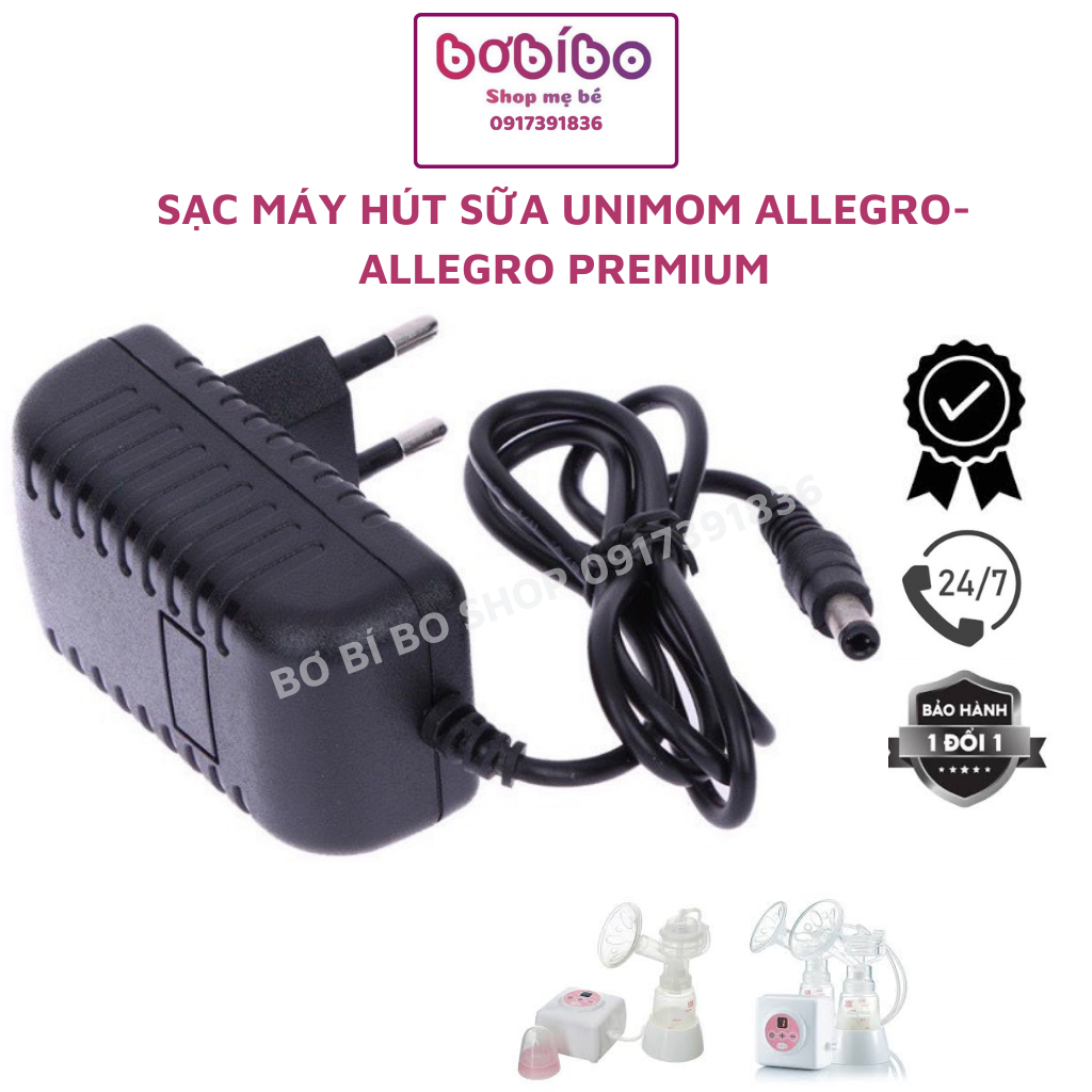 Sạc máy hút sữa Unimom Allegro, Unimom Allegro Premium- Phụ kiện thay thế