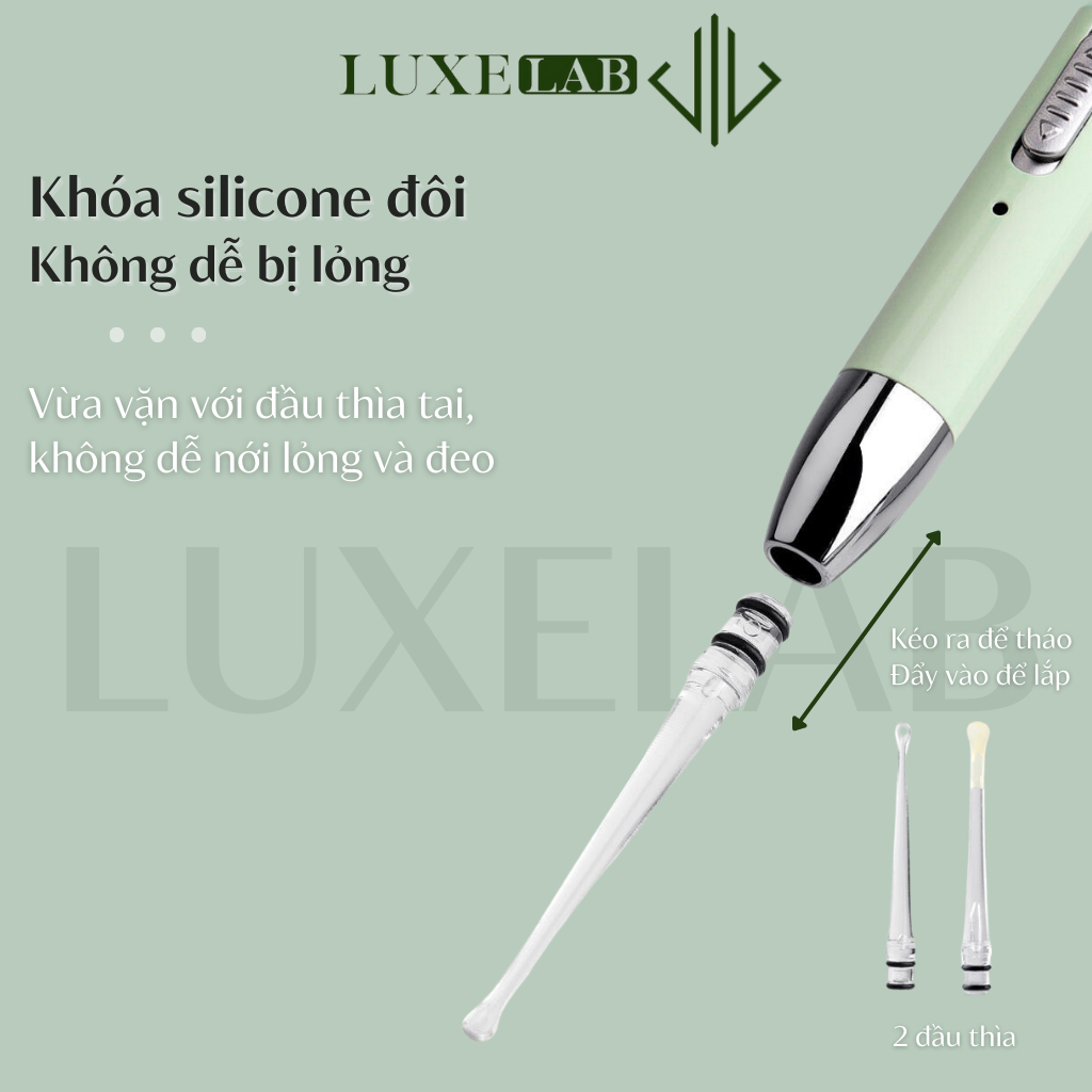 Bộ 3 Món Lấy Ráy Tai, Gắp Rỉ Mũi Cho Bé Có Đèn Led Và Kính Lúp Kèm Hộp LUXELAB 11815