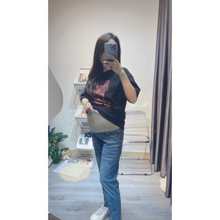 Quần bò bầu dáng baggy