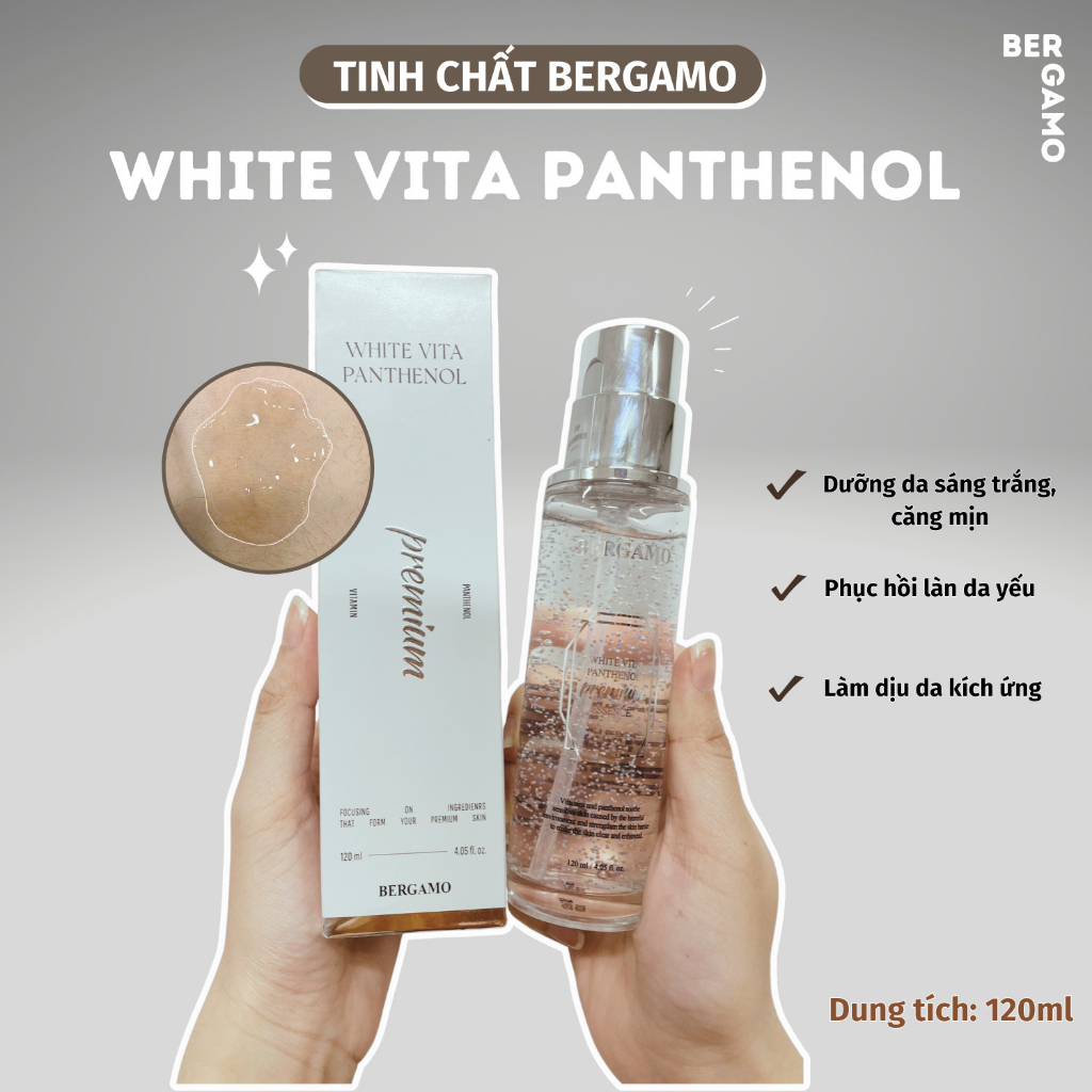 [BẢN NÂNG CẤP] Tinh Chất Dưỡng Trắng Bergamo White Vita Panthenol Premium 120ml