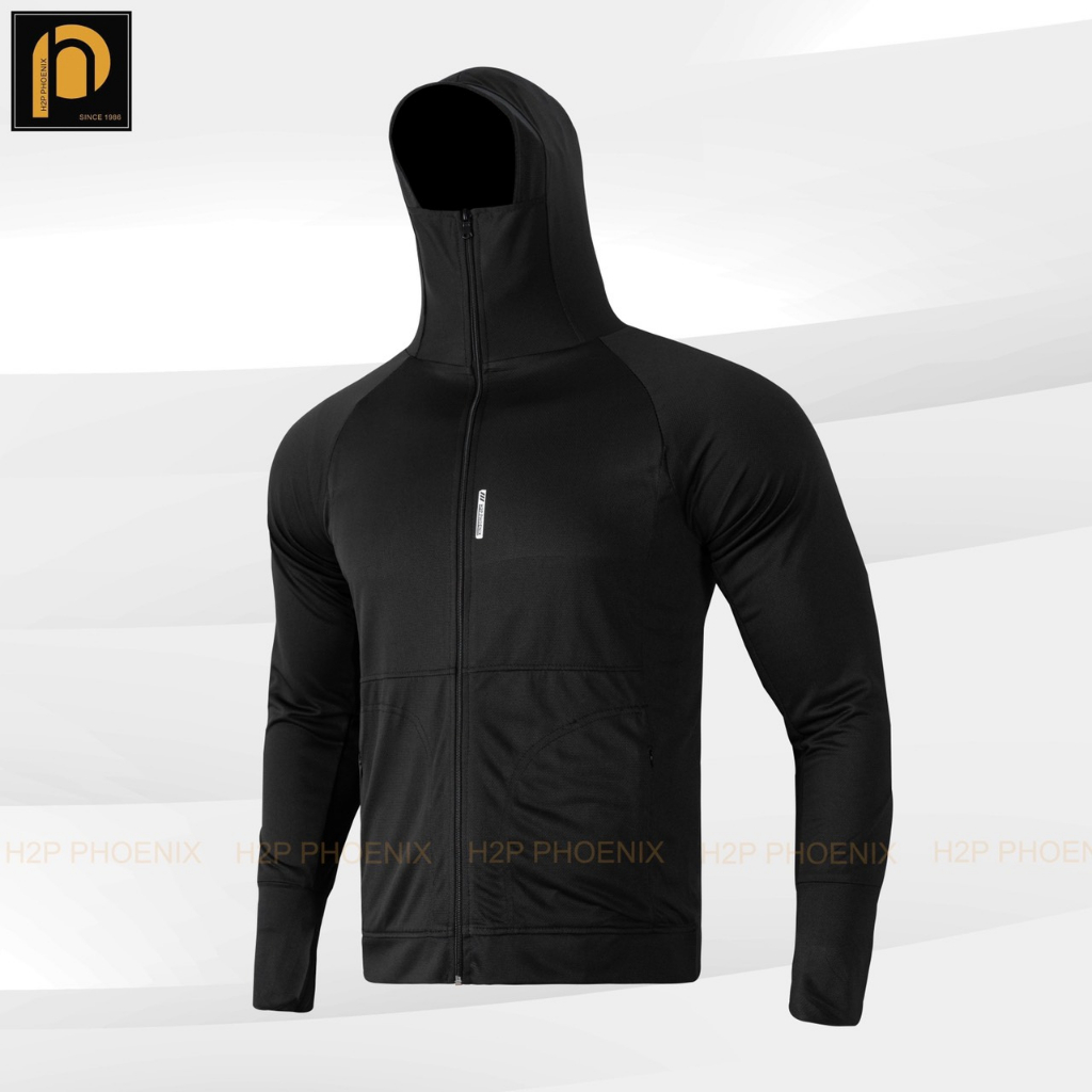 [VNXK - Loại dày] Áo Chống Nắng 2 Lớp Chất Liệu Hạt Gạo Kim Cương Thông Hơi Túi Khóa Kéo Mũ Trùm Kín Mặt Chống Tia UV