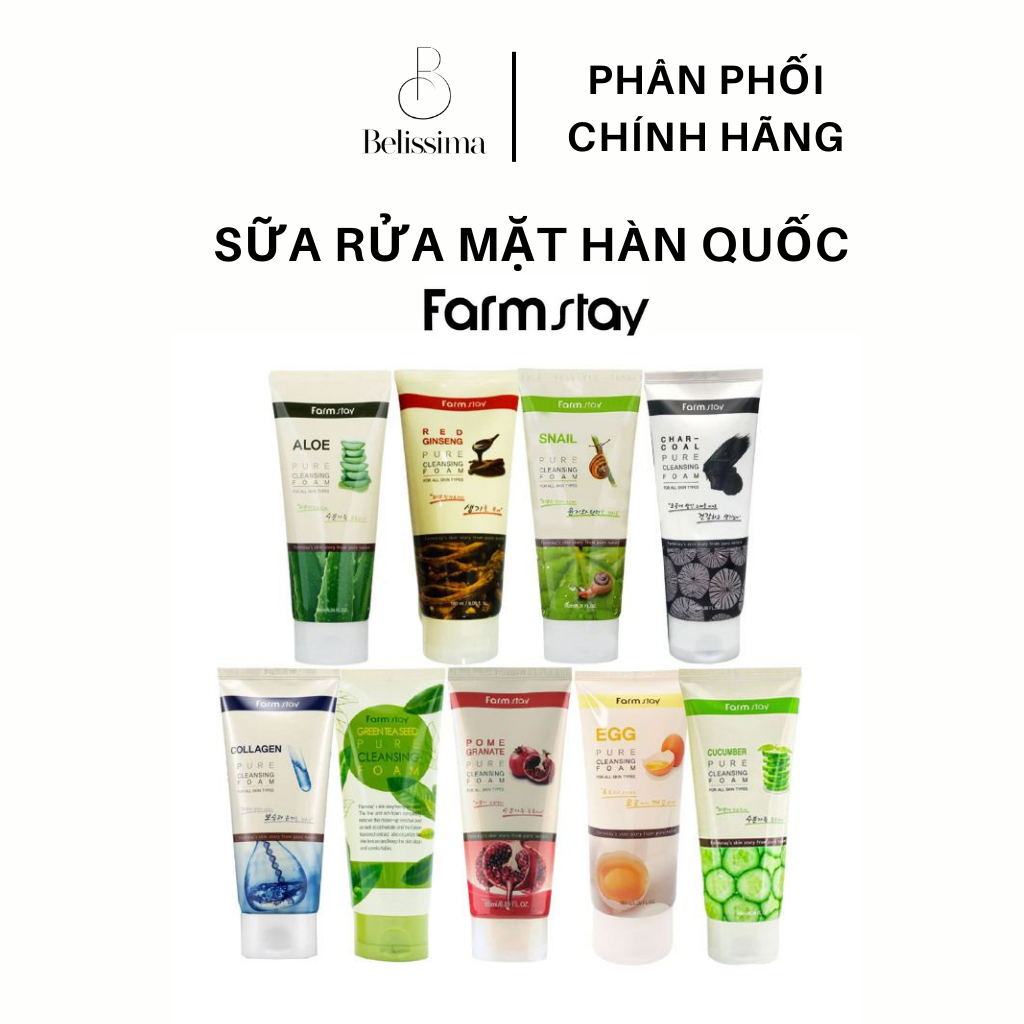 Sữa Rửa Mặt Chống Lão Hóa Da Chiết Xuất Nhân Sâm FarmStay Pure Cleansing Foarm Red Ginseng (180ml)