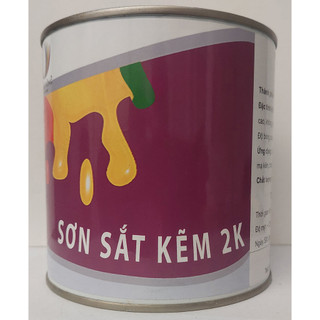 Sơn Sắt Mạ Kẽm 2K (Các Màu, Nhũ Vàng, Nhũ Bạc)