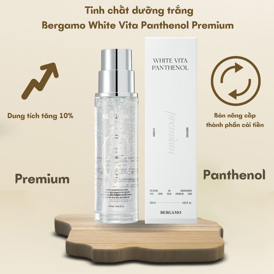 [BẢN NÂNG CẤP] Tinh Chất Dưỡng Trắng Bergamo White Vita Panthenol Premium 120ml