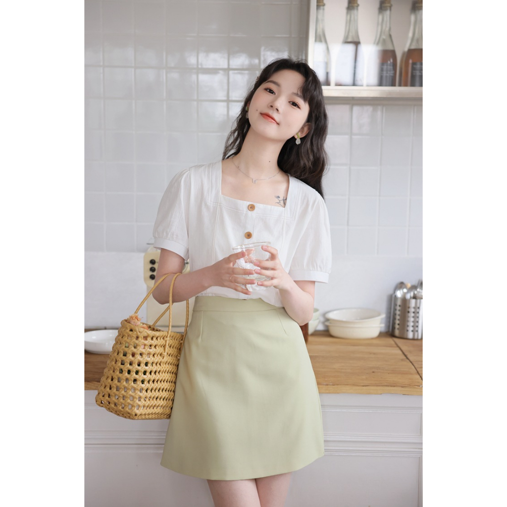 Áo Sơ Mi Cổ Vuông 394