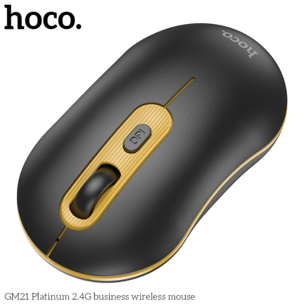 Chuột không dây máy tính kết nối Bluetooth 2.4G Hoco GM21, tùy chỉnh các nút tăng giảm tốc độ, Cam kết hàng chính hãng