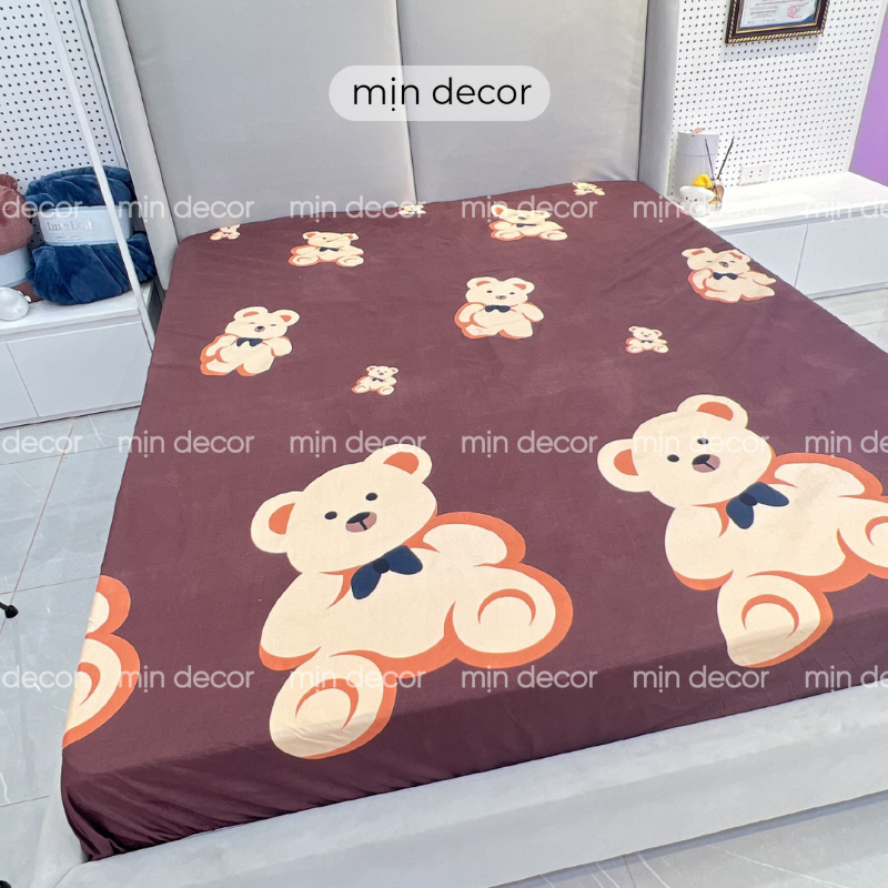 Ga chống thấm Cotton Mịn Decor ga chống thấm thun Nano kháng khuẩn không nóng bí bo chun đệm nệm 10cm