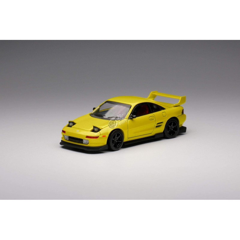 mohinhxeps_1/64_MicroTurbo 1:64 Diecast Model MR2 II Customized Version, Retractable-Headlight Yellow Color