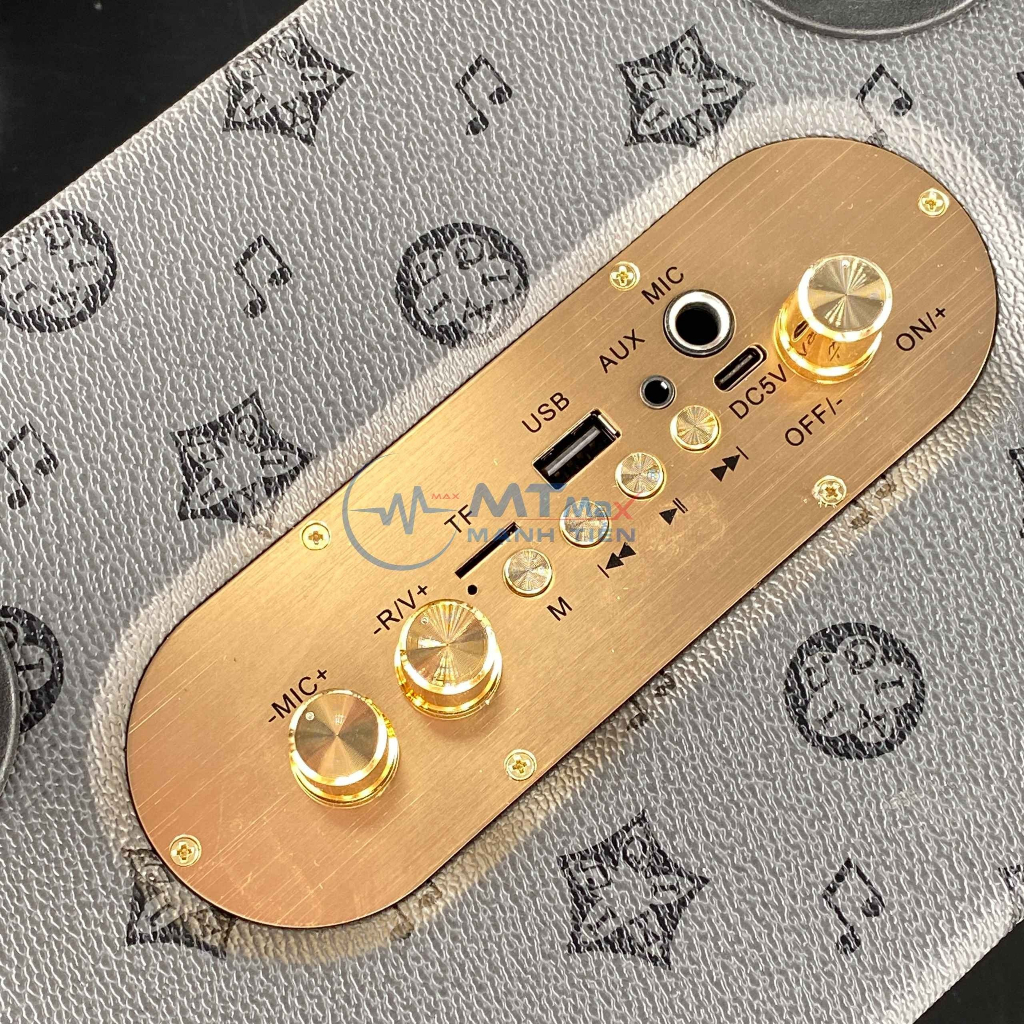 Loa xách tay Bluetooth Karaoke Qixi SK2039 Kèm 2 Micro Khôg Dây, Bass Uy Lực Tiếng Treble Trong Trẻo thiết kế sang trọng