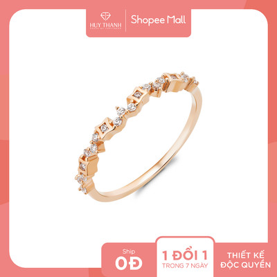 Nhẫn Nữ Vàng 10K Họa Tiết Họa Tiết Độc Đáo Đính Đá CZ Cao Cấp Lấp Lánh NLF431 Huy Thanh Jewelry