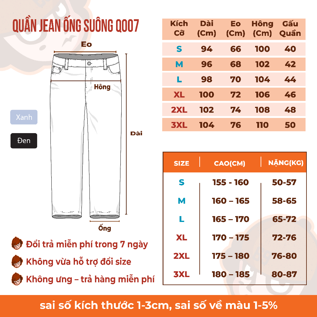 Quần jean ống suông nam nữ phong cách quần ống rộng hiphop đường phố hongkong Q007 | BigBuy360 - bigbuy360.vn