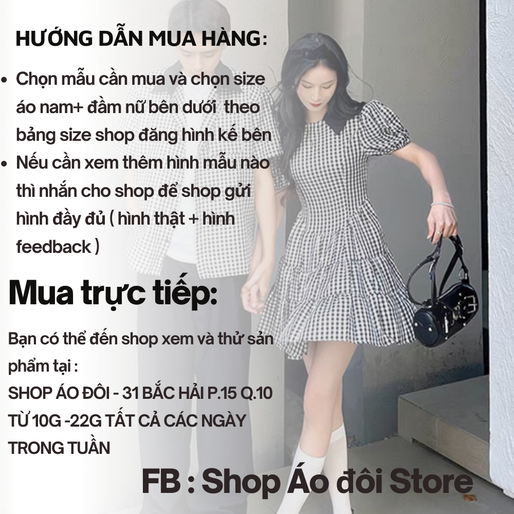 Đồ đôi nam nữ mới nhất - free ship -  set đồ cặp nam nữ, đồ đôi polo đôi với người yêu 1k freeship 0đ