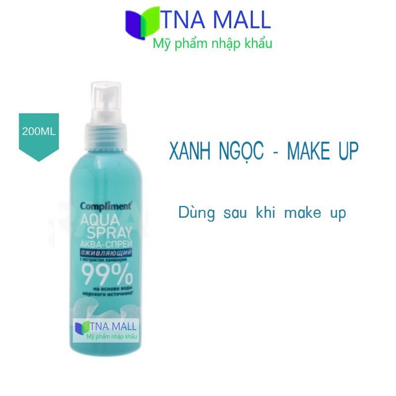 Xịt khoáng Hyaluronic Compliment 200ml thành phần thiên nhiên, cấp ẩm, phục hồi, làm dịu da