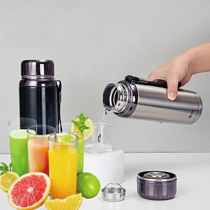 Bình giữ nhiệt nóng lạnh cao cấp inox 304, tối ưu đựng trà đá, nóng, đồ uống giảm cân dung tích 1000-1200-1500ml