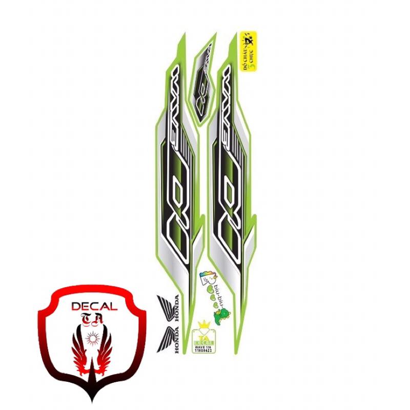 Tem xe WAVE 110 tem mẫu Alpha tem 3 lớp chống phai màu