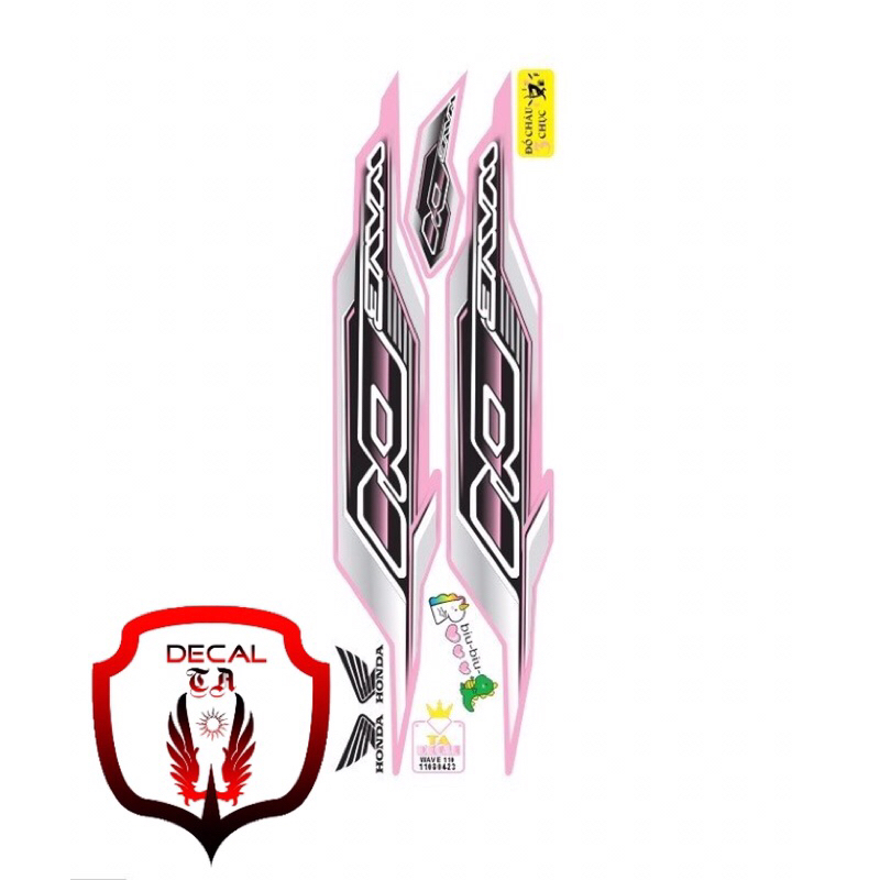 Tem xe WAVE 110 tem mẫu Alpha tem 3 lớp chống phai màu