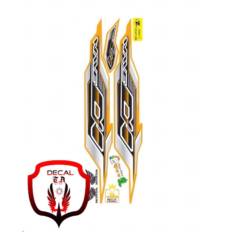 Tem xe WAVE 110 tem mẫu Alpha tem 3 lớp chống phai màu