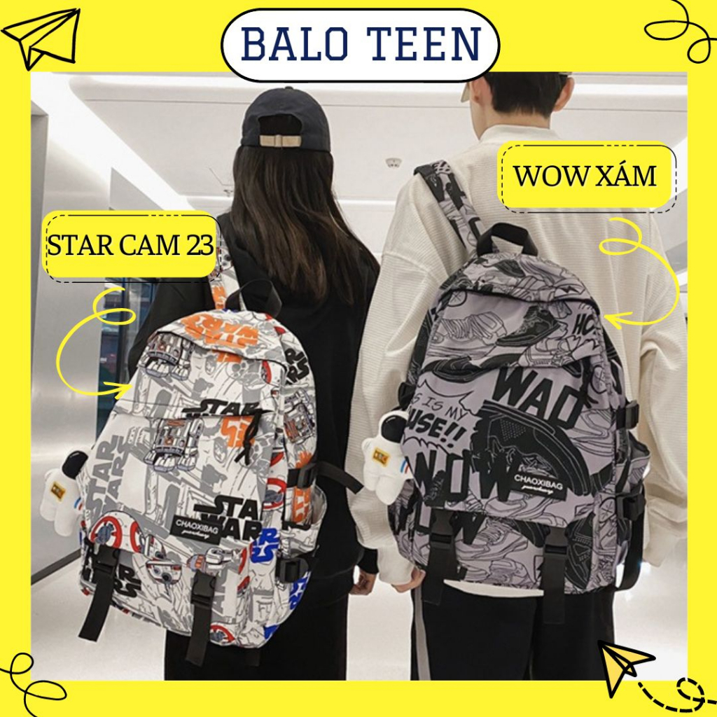 BALO ULZZANG TEEN THỜI TRANG THỂ THAO - TÚI CẶP XÁCH ĐI HỌC UNISEX CHO NAM - NỮ HOT TREND MÀU VỆN