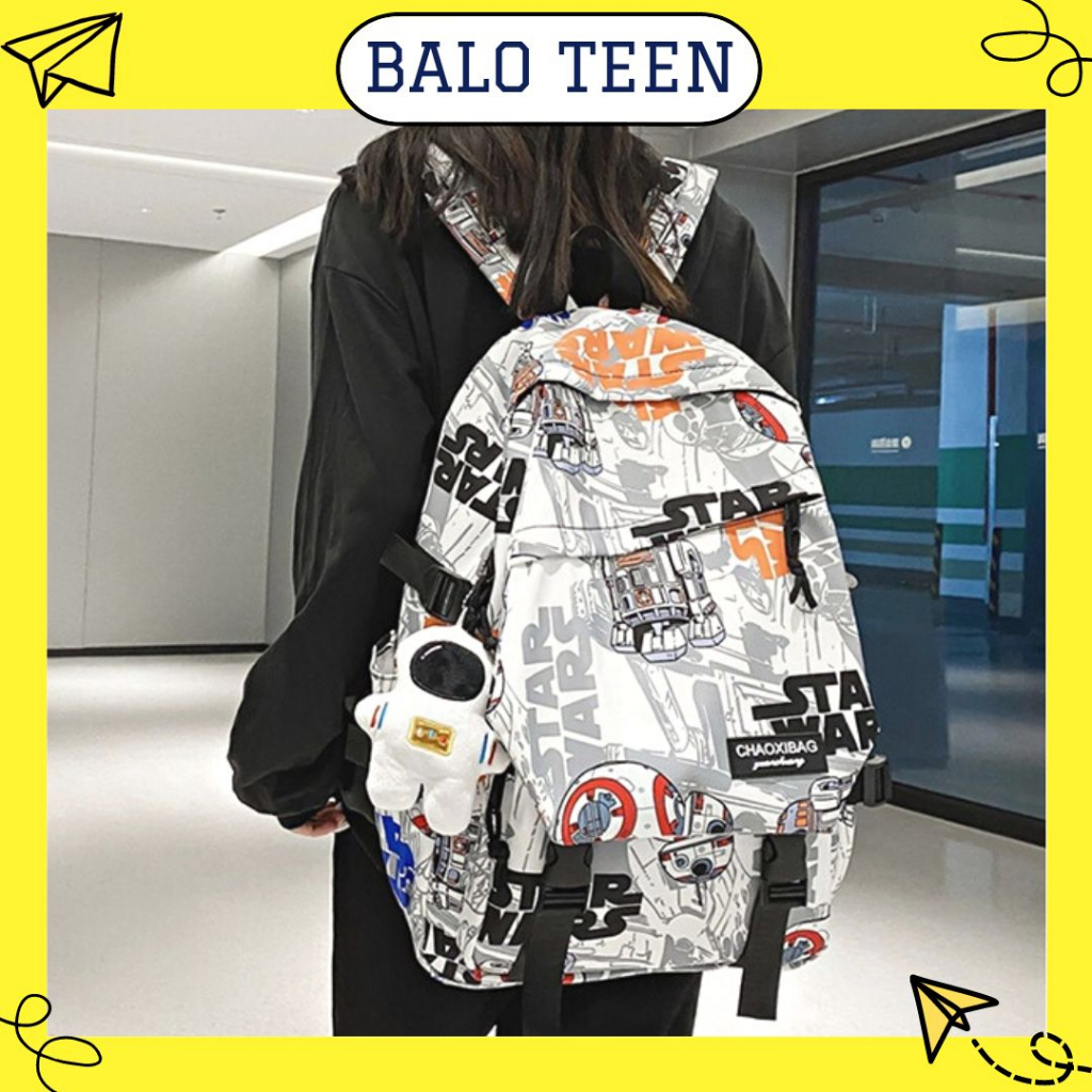 BALO ULZZANG TEEN THỜI TRANG THỂ THAO - TÚI CẶP XÁCH ĐI HỌC UNISEX CHO NAM - NỮ HOT TREND MÀU VỆN | BigBuy360 - bigbuy360.vn