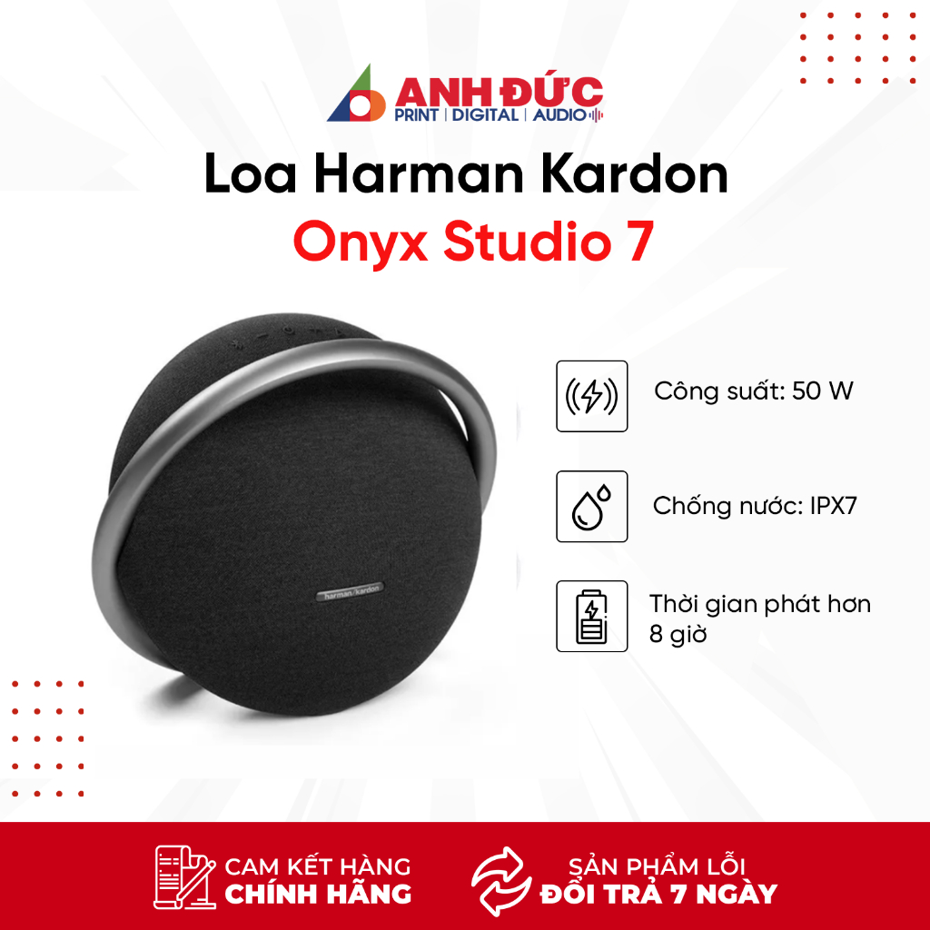 Loa Harman Kardon Onyx Studio 7 Chính Hãng - Kháng Nước Chuẩn IPX7, Bảo Hành 12 Tháng