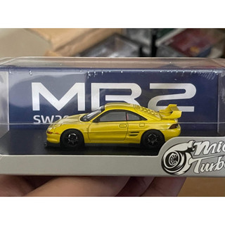 mohinhxeps_1/64_MicroTurbo 1:64 Diecast Model MR2 II Customized Version, Retractable-Headlight Yellow Color