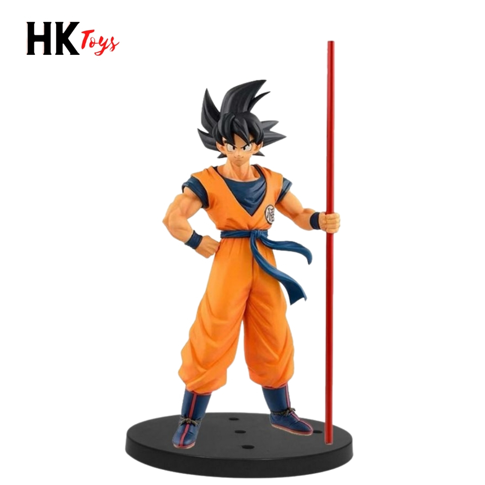 Mô hình Dragon Ball  SonGoku cầm gậy siêu đẹp cao 27cm figure mô hình 7 viên ngọc rồng dragon ball - HKTOY