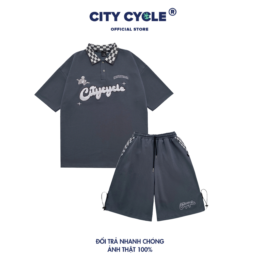 Đồ Bộ Local Brand Polo Never Better City Cycle chất cotton form rộng nam nữ oversize unisex