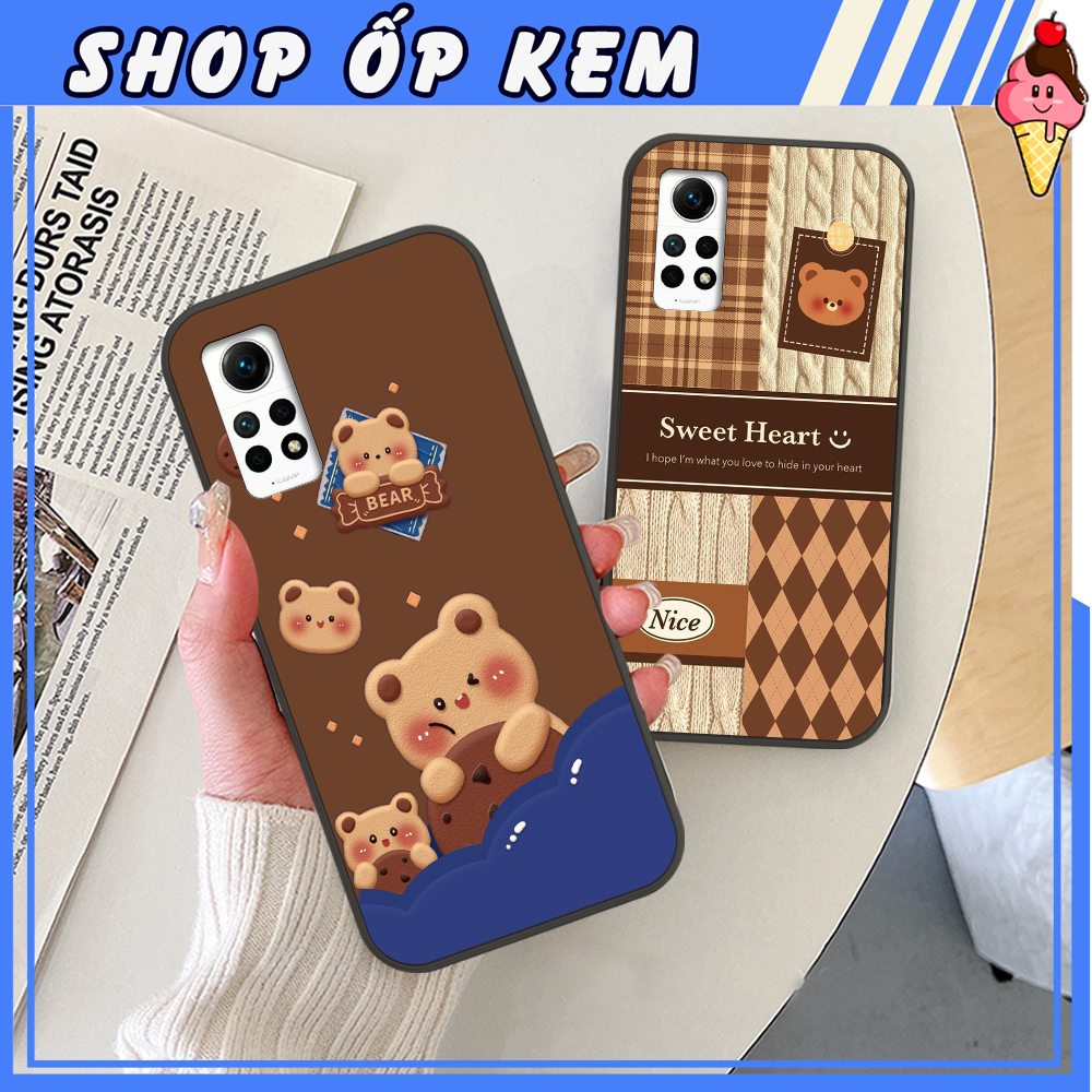 Ốp Điện Thoại Redmi Note 12 PRO 4G In hình gấu dễ thương, cute, giá rẻ