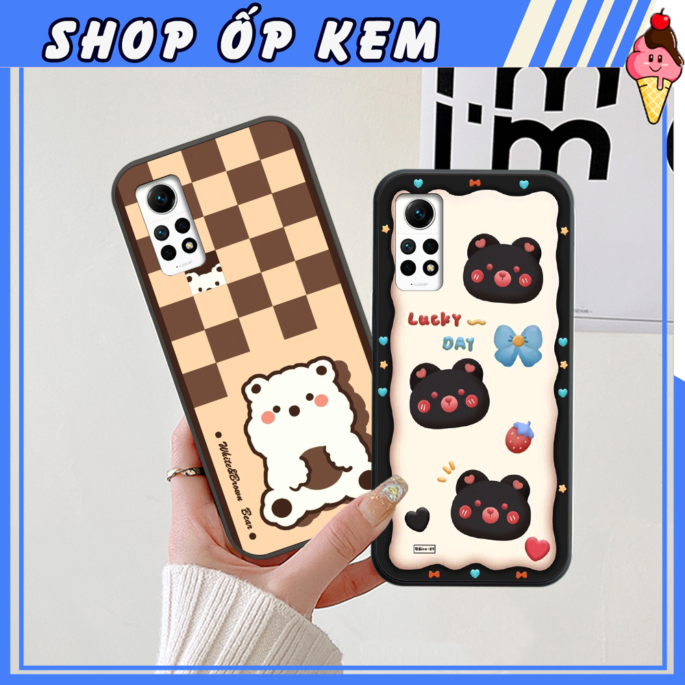 Ốp Điện Thoại Redmi Note 12 PRO 4G In hình gấu dễ thương, cute, giá rẻ