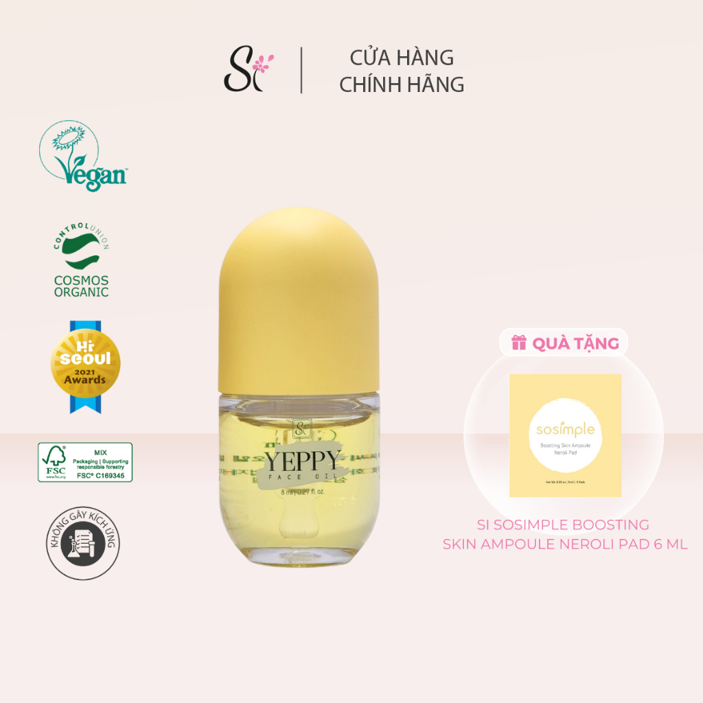 Dầu Dưỡng Ẩm Si yeppy Face Oil 8 ml | 0.27 fl. oz
