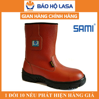 Ủng bảo hộ mũi đế thép Sami, chất da thật, chống va đập mạnh, đế lót thép chống đâm xuyên - LASA