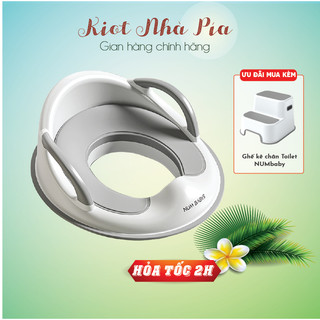 Bệ ngồi bồn cầu cho bé NUMbaby chống trượt có tay vịn giúp thu nhỏ bồn cầu, tập ngồi vệ sinh an toàn cho bé trên toilet