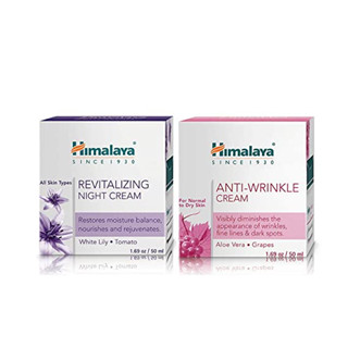 Kem dưỡng Himalaya Anti Wrinkle (mờ thâm sạm, giảm nhăn) và Himalaya Revitalizing Night Cream (phục hồi da ban đêm) 50ml