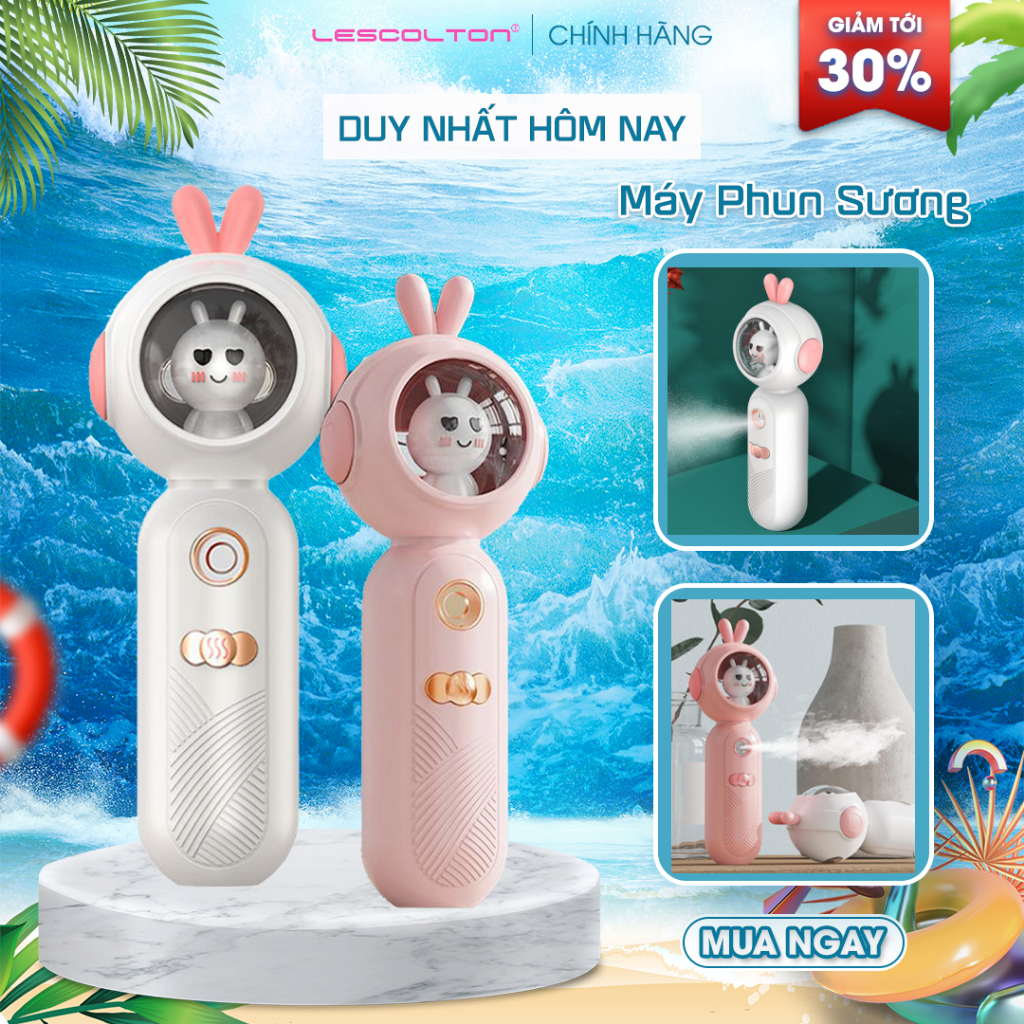 Máy phun sương mini Lescolton xông mặt xịt khoáng chất tạo độ ẩm dưỡng da mặt làm mát