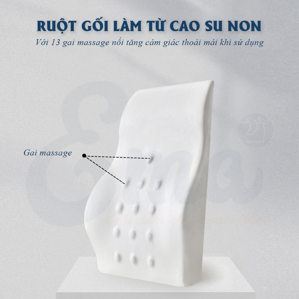 Combo bộ gối đệm tựa lưng dài & đệm chống đau xương cụt có gel lạnh Ema