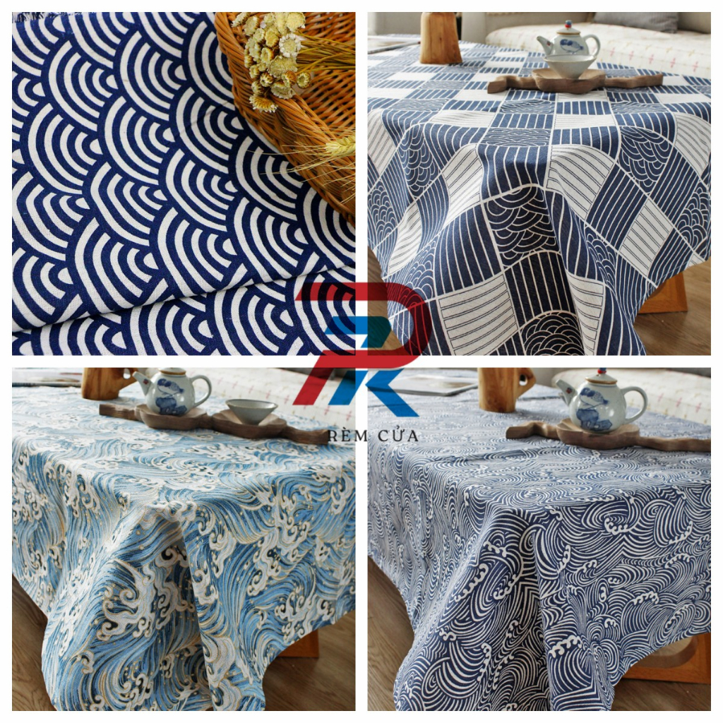Khăn trải bàn vải canvas trang trí bán, thảm picnic,họa tiết vintage RPK018