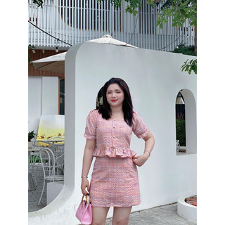 SET ÁO VÁY SỌC THIẾT KẾ BIGSIZE