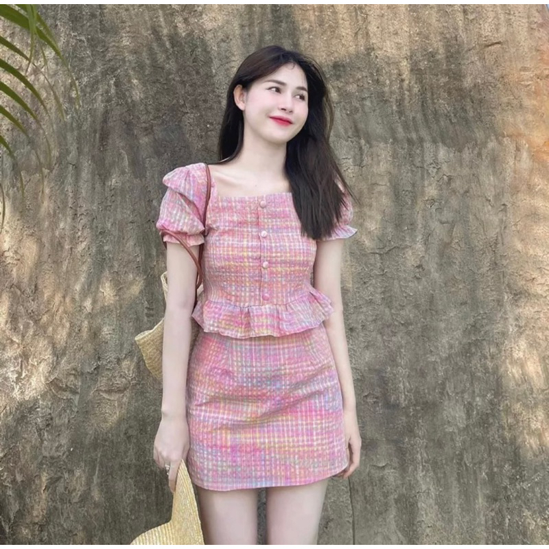 SET ÁO VÁY SỌC THIẾT KẾ BIGSIZE