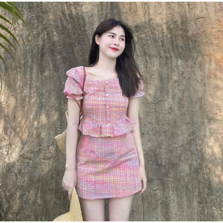SET ÁO VÁY SỌC THIẾT KẾ BIGSIZE