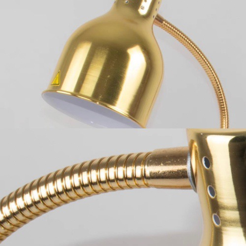 Đèn hâm giữ nóng đồ ăn buffet 2 bóng mầu INOX/ Mầu Vàng/ Mầu Đồng