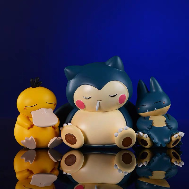 Mô hình Pokemon Snorlax Psyduck Munchlax ngủ gật siêu đáng yêu