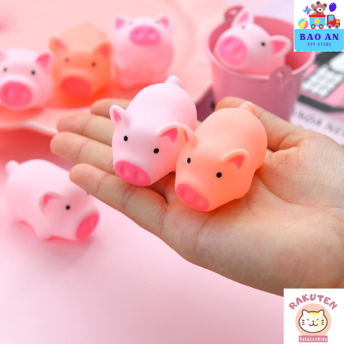 Đồ Chơi Nhà Tắm Lợn Hồng Cao Su Tepota Có Âm Thanh Dành Cho Bé Thả Bồn Bóp Kêu Chíp Chíp