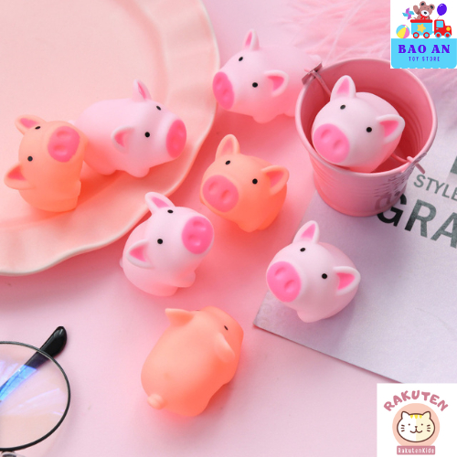 Đồ Chơi Nhà Tắm Lợn Hồng Cao Su Tepota Có Âm Thanh Dành Cho Bé Thả Bồn Bóp Kêu Chíp Chíp