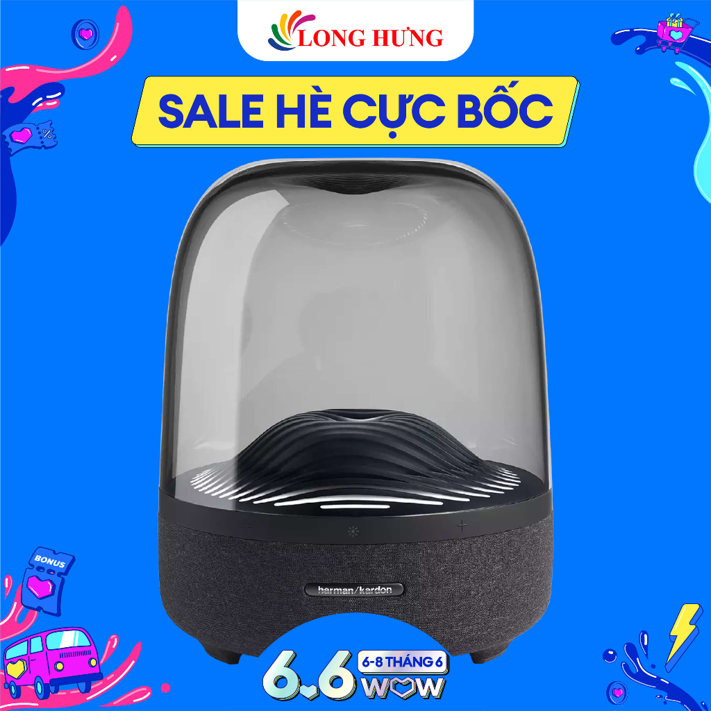 Loa Bluetooth Harman Kardon Aura Studio 3 HKAURAS3BLKAS - Hàng chính hãng - Bluetooth v4.2, âm thanh đa hướng 360 độ