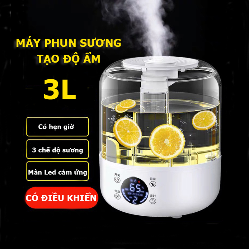 Máy Phun Sương Tạo Độ Ẩm Không Khí XIAOMI / BEIWEI, Máy Khuếch Tán Tinh Dầu Dung Tích 3L Có Điều Khiển Bảo Hành 6 Tháng