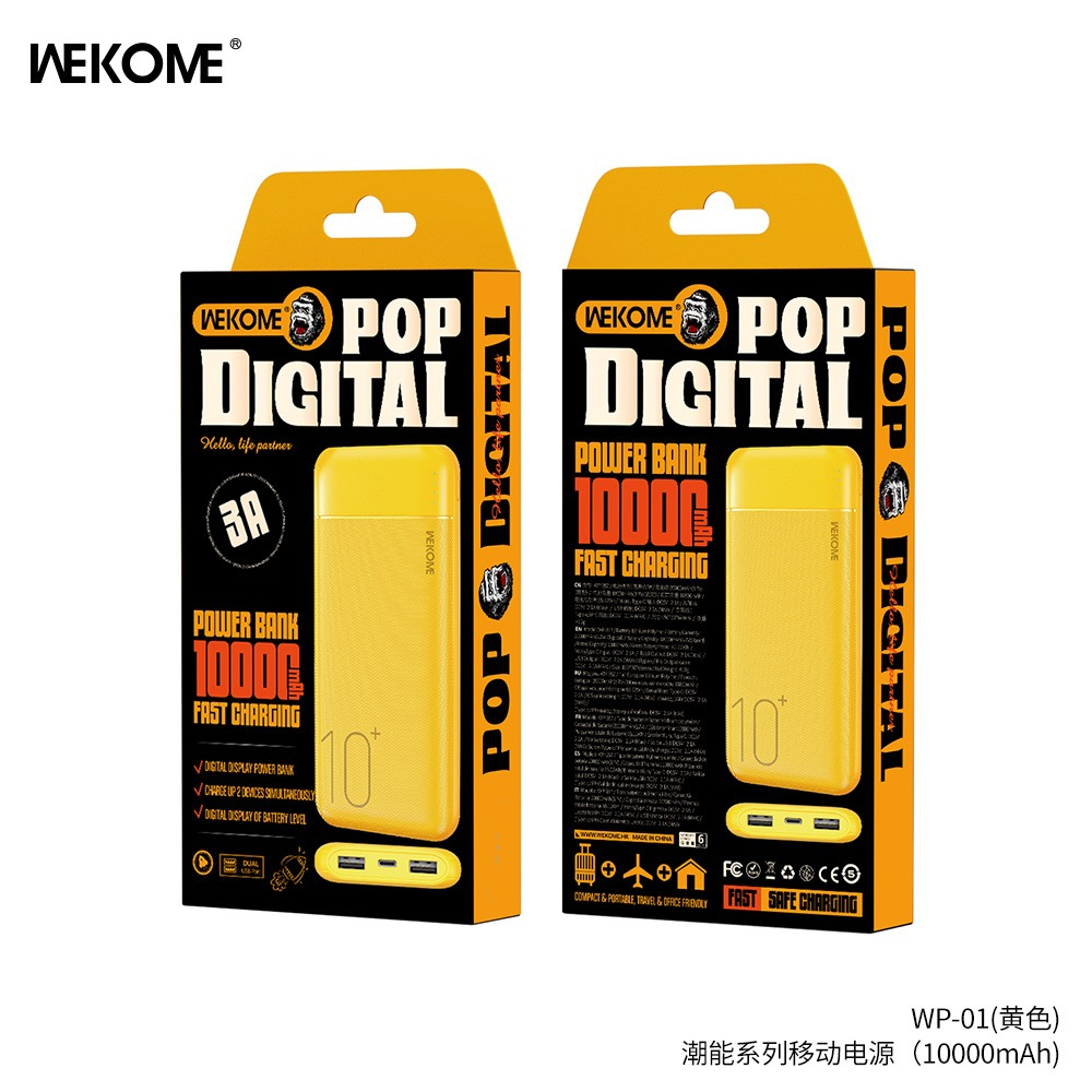 Pin sạc dự phòng WEKOME WP- 01 Dung lượng pin 10000mAh/20000mAh- Sạc cho nhiều thiết bị điện thoại - Hàng chính hãng