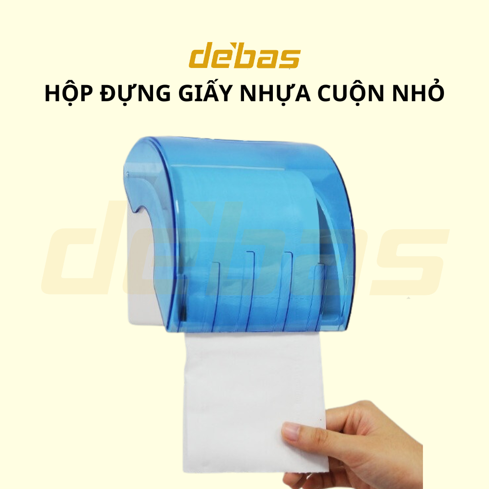 Hộp đựng giấy vệ sinh kín chống nước lô giấy vệ sinh gắn tường nhựa ABS tròn cuộn nhỏ Debas H103